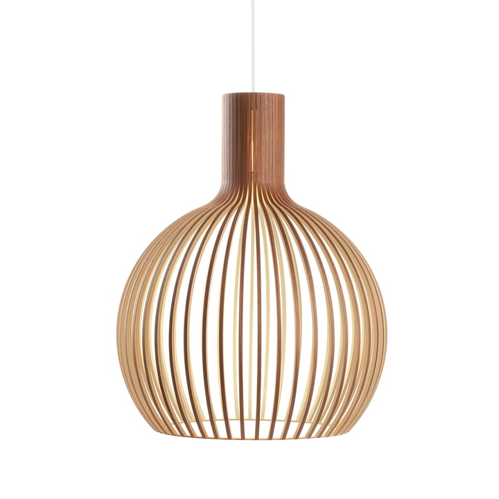 Octo 4240 pendant luminaire Ø 54 x H 68 cm from Secto in walnut