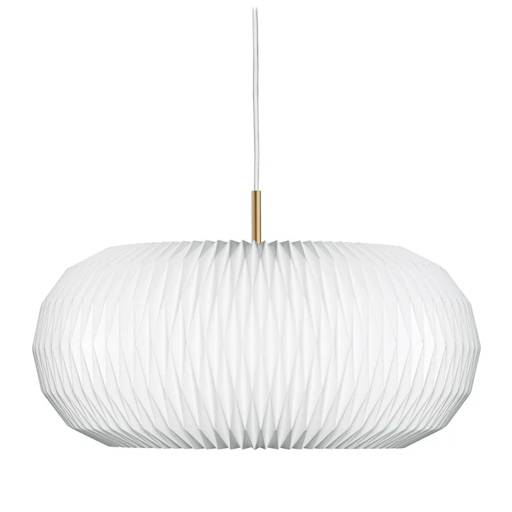 Donut Pendant lamp, Ø 53 cm, white / brass from Le Klint