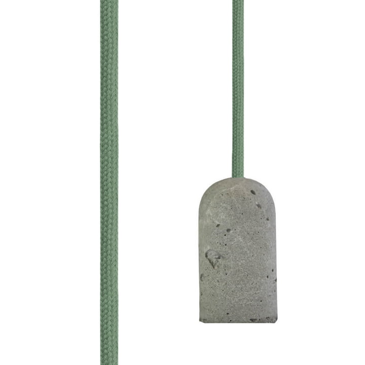 Base Concrete frame from NUD Collection with textile cable in Sea Spray (TT-455)