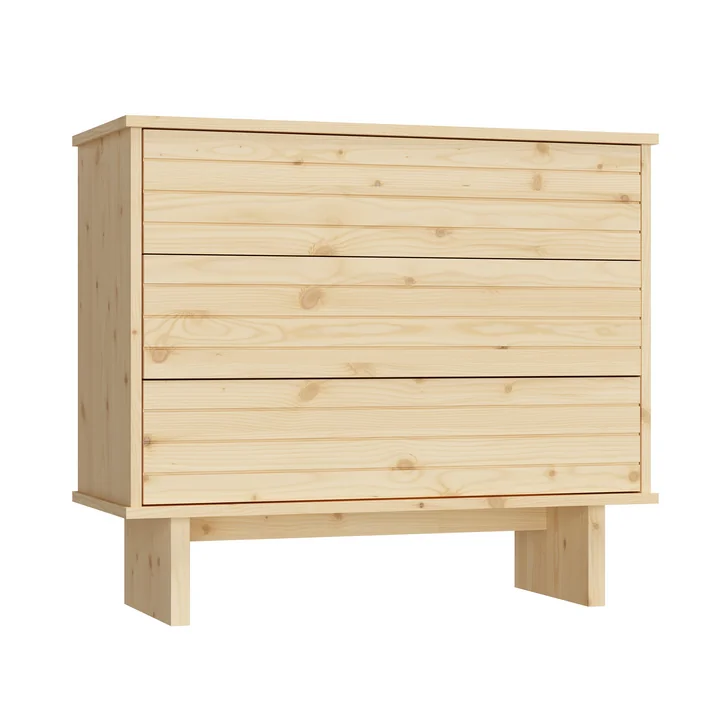 Kommo Chest of drawers, 93 x 40 x 95 cm,pine clear lacquered from Karup Design