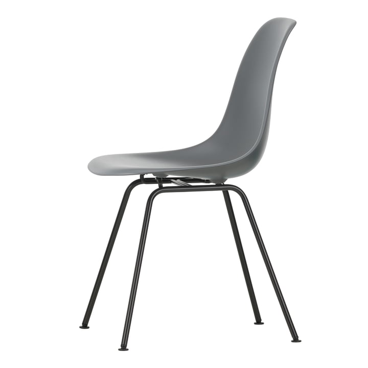 Eames Plastic Side Chair DSX from Vitra in the version granite gray / basic dark