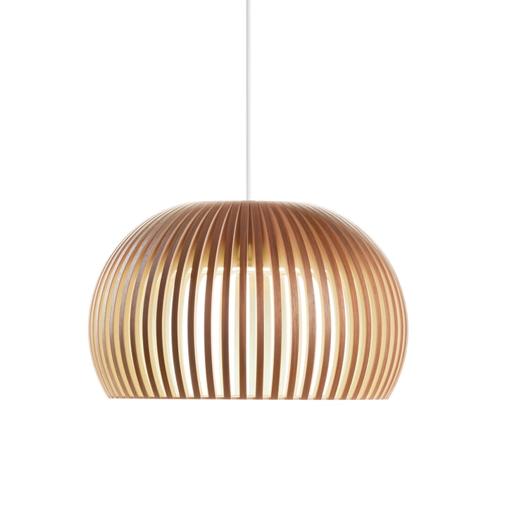 Atto 5000 LED pendant lamp Ø 34 x H 21 cm by Secto in walnut