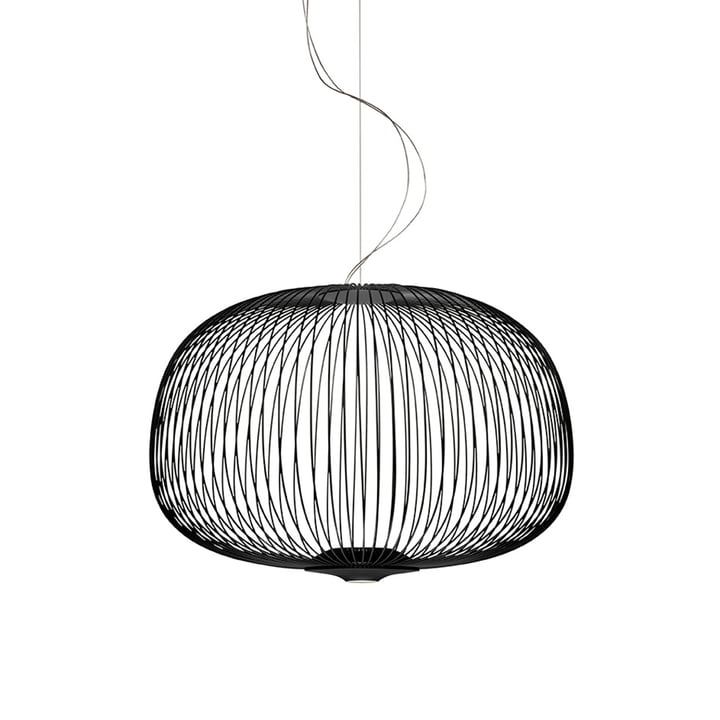 The Spokes MyLight LED pendant light 3, black by Foscarini