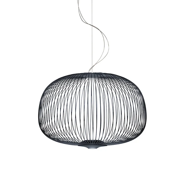 The Spokes MyLight LED pendant light 3, graphite by Foscarini