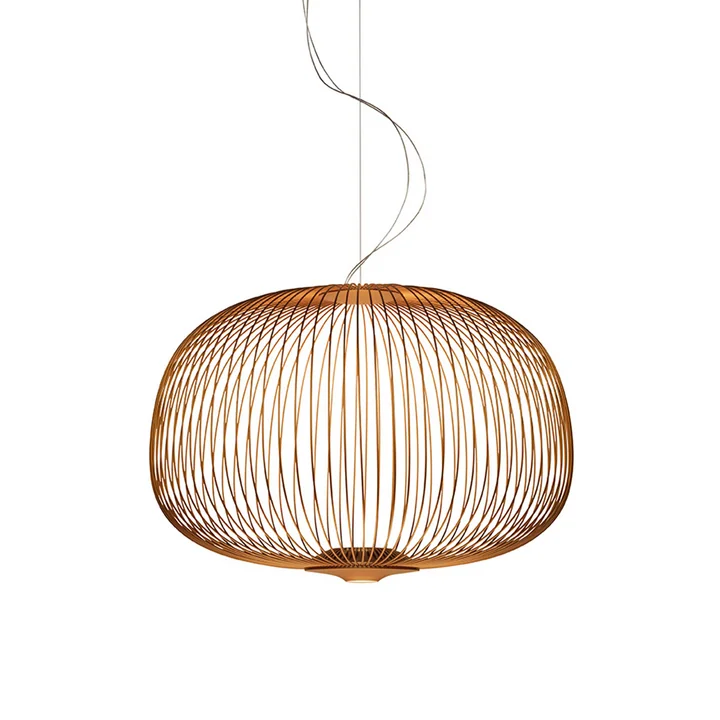 The Spokes MyLight LED pendant light 3, copper by Foscarini