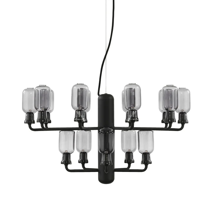 Amp chandelier small from Normann Copenhagen in Smoke / Black