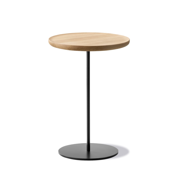 Pal Side table Ø 37,5 cm H 52 cm, oak light oiled / black from Fredericia