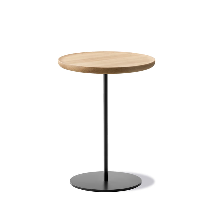 Pal Side table Ø 37,5 cm H 45 cm, oak light oiled / black from Fredericia