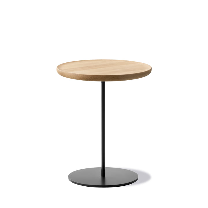 Pal Side table Ø 37,5 cm H 38 cm, oak light oiled / black from Fredericia