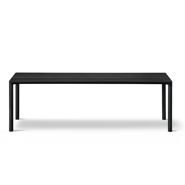 Piloti Sofa table, 39 x 120 cm H 41 cm, black lacquered oak from Fredericia