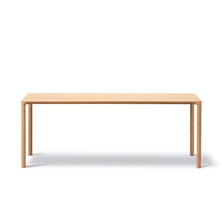 Piloti Sofa table, 39 x 120 cm H 41 cm, oak light oiled from Fredericia