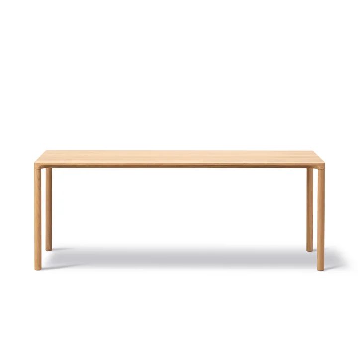 Piloti Sofa table, 39 x 120 cm H 41 cm, oak light oiled from Fredericia