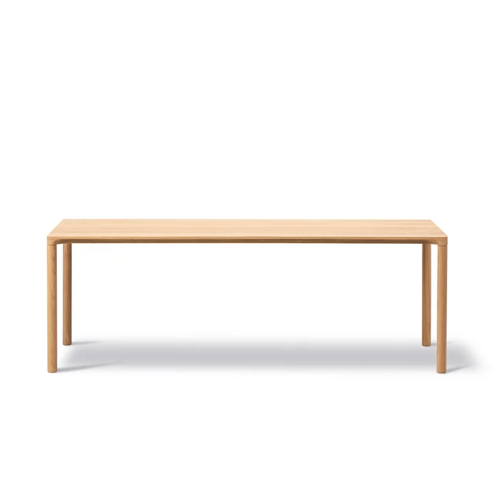 Piloti Sofa table, 39 x 120 cm H 35 cm, oak light oiled from Fredericia