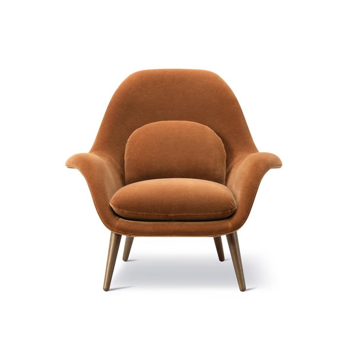 Swoon Armchair, smoked oak stained / Grand Mohair (2103) from Fredericia