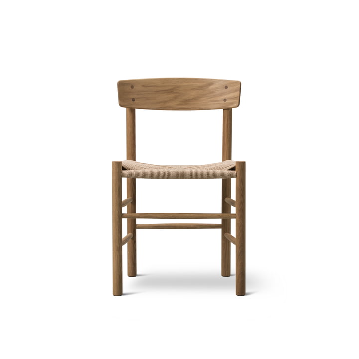 J39 Mogensen Chair, oak oiled / cord wicker natural of Fredericia