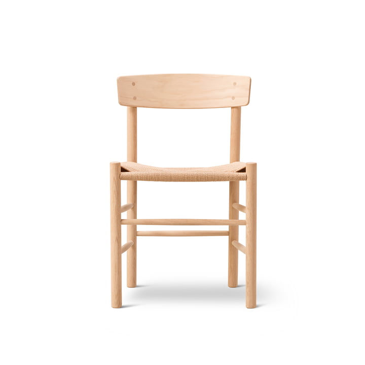 J39 Mogensen Chair, oak light oiled / cord wicker natural of Fredericia