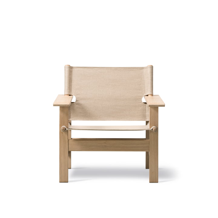 The Canvas Armchair, canvas / oak soaped from Fredericia