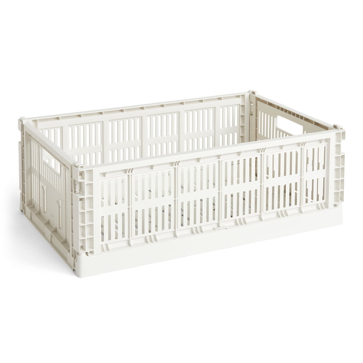 Colour Crate Basket recycled L from Hay in the color off white
