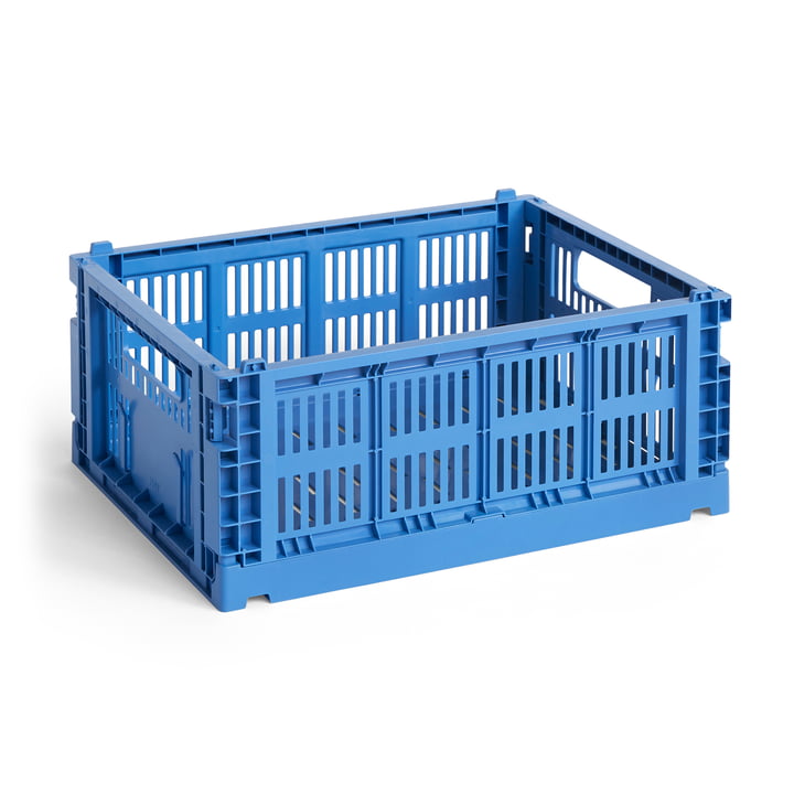 Colour Crate Basket recycled M from Hay in the color electric blue