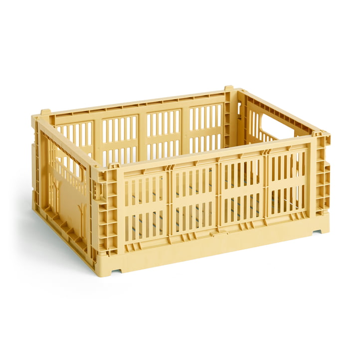 Colour Crate Basket recycled M from Hay in the color golden yellow
