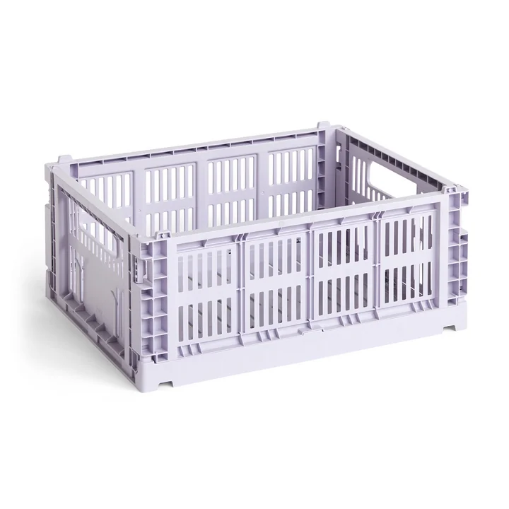 Colour Crate Basket recycled M from HAY in the color lavender