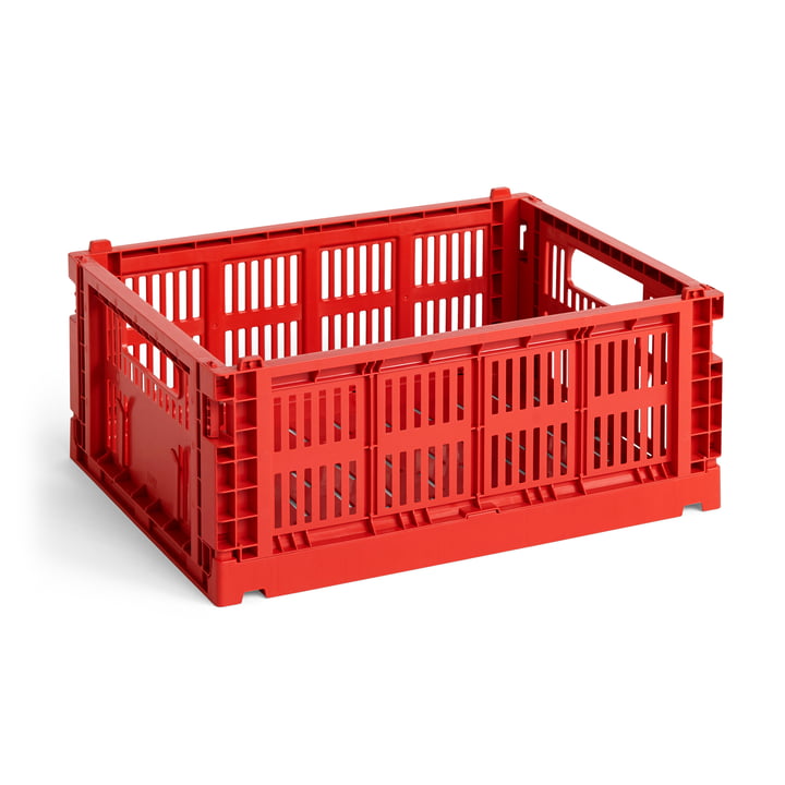 Colour Crate Basket recycled M from Hay in the color red