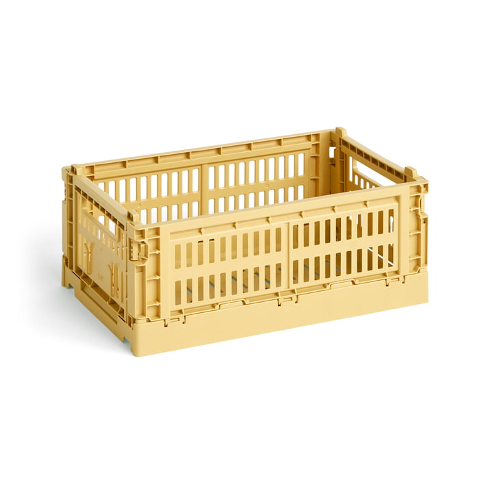Colour Crate Basket recycled S from Hay in the color golden yellow