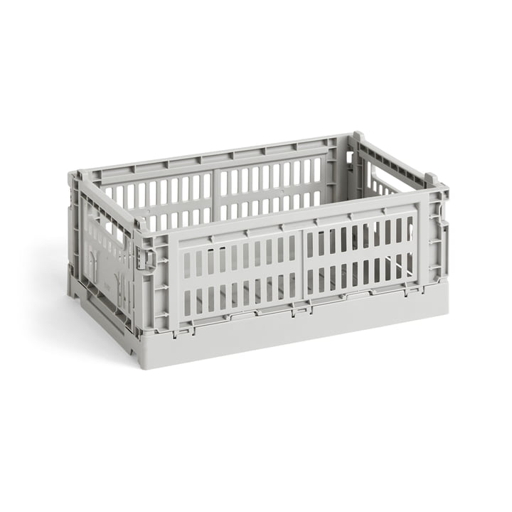 Colour Crate Basket recycled S from Hay in the color light grey