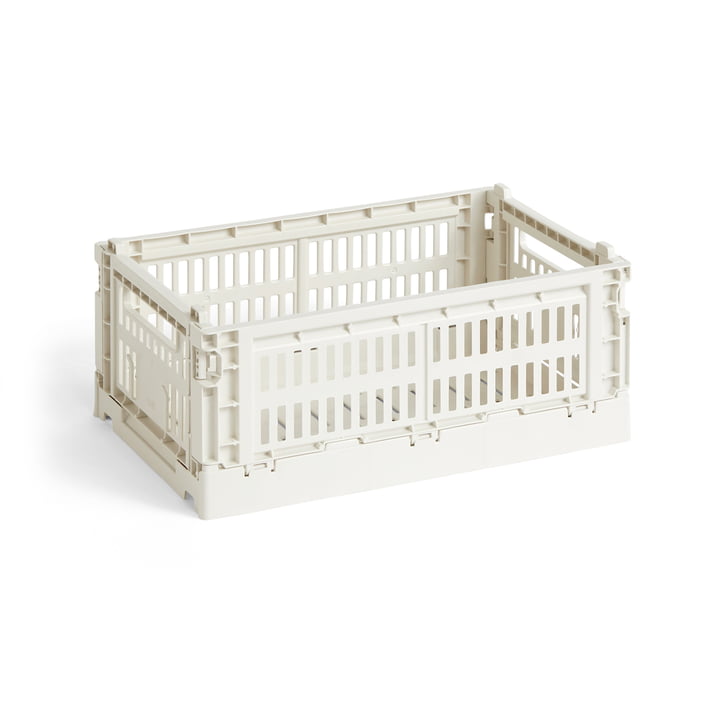 Colour Crate Basket recycled S from Hay in the color off white
