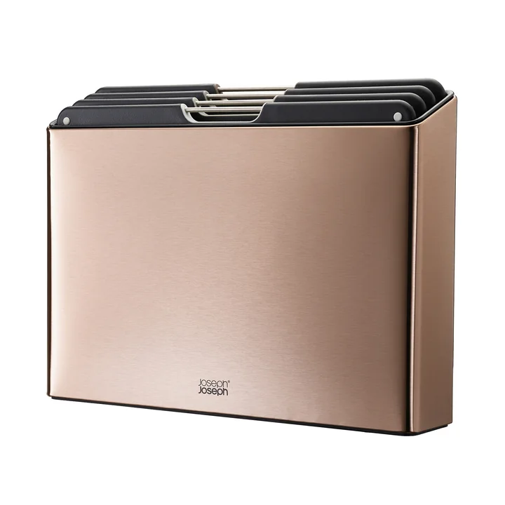 Folio Steel cutting boards, carbon rose gold (4 pieces) by Joseph Joseph