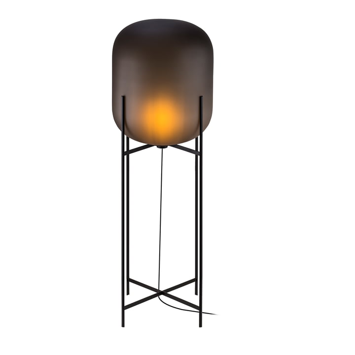 Pulpo - Oda Lamp Big, smoky grey acetato / black base