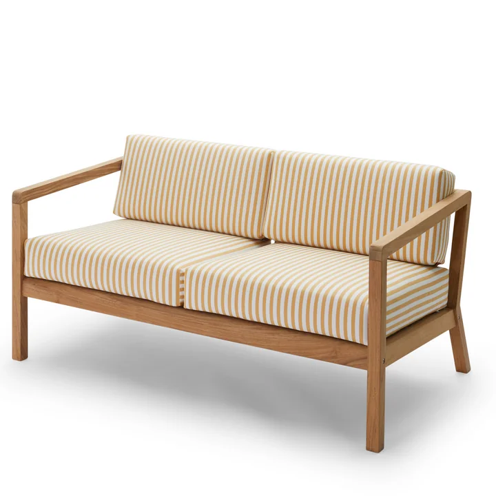 Virkelyst Sofa 2-seater, teak / golden yellow (Limited Edition) by Skagerak