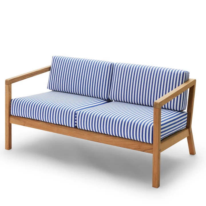 Virkelyst Sofa 2-seater, teak / sea blue (Limited Edition) by Skagerak