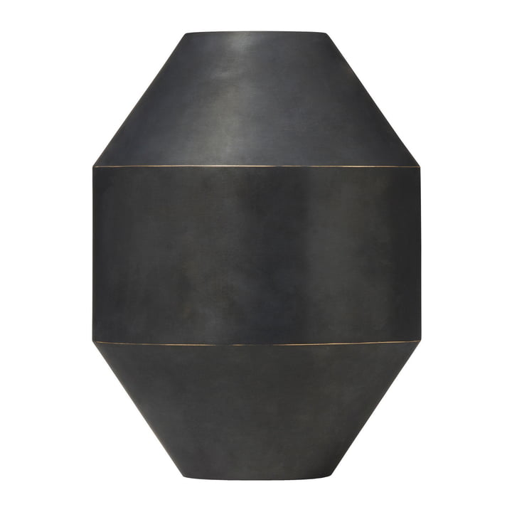 Hydro Vase from Fredericia in H 30 cm, black / oxidized