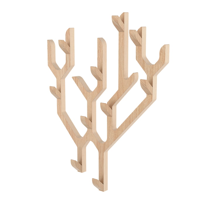 Ambroise Wall coat rack, 56.5 x 67.7, natural oak from Hartô