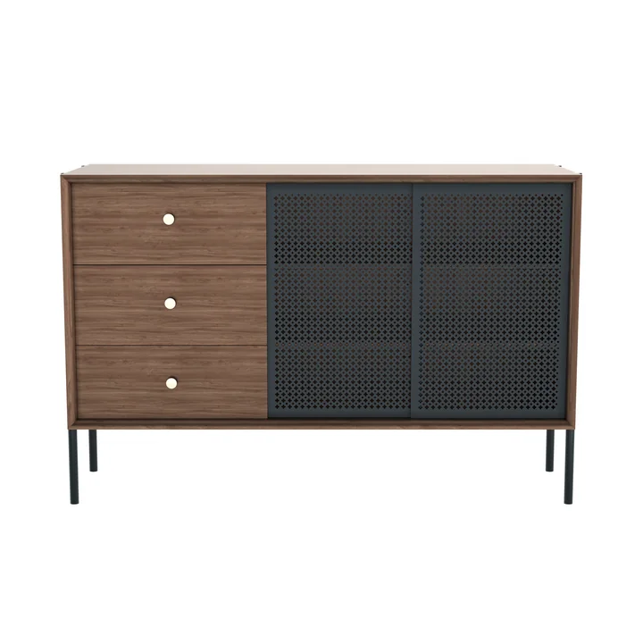 Gabin Sideboard high with drawers, walnut natural / slate gray from Hartô