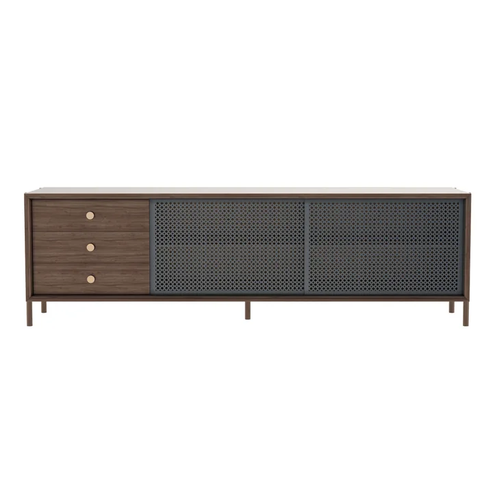 Gabin Sideboard , 162 cm, walnut nature / slate gray from Hartô