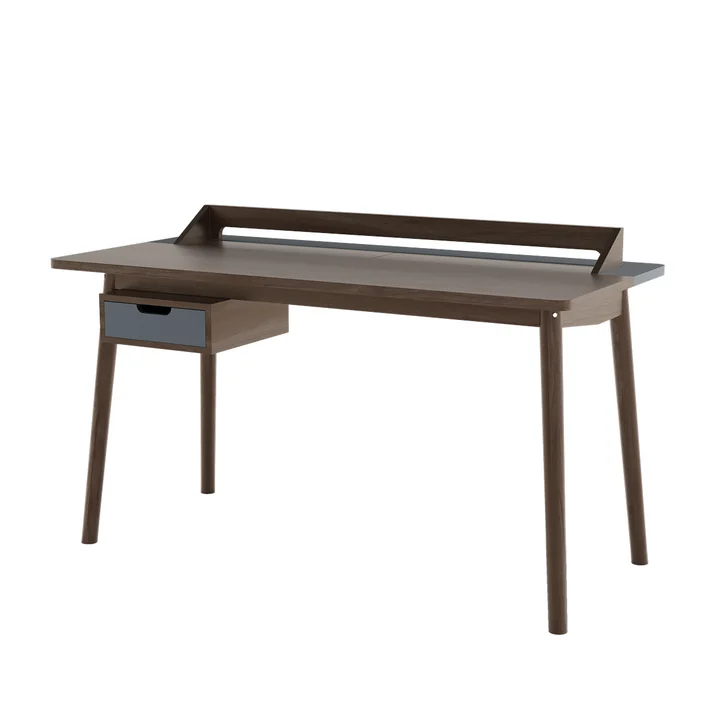 Honoré Desk, walnut nature / slate gray from Hartô