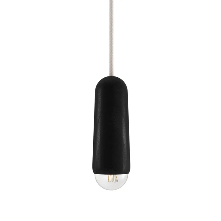 Luce Pendant light small long, oak black from Hartô