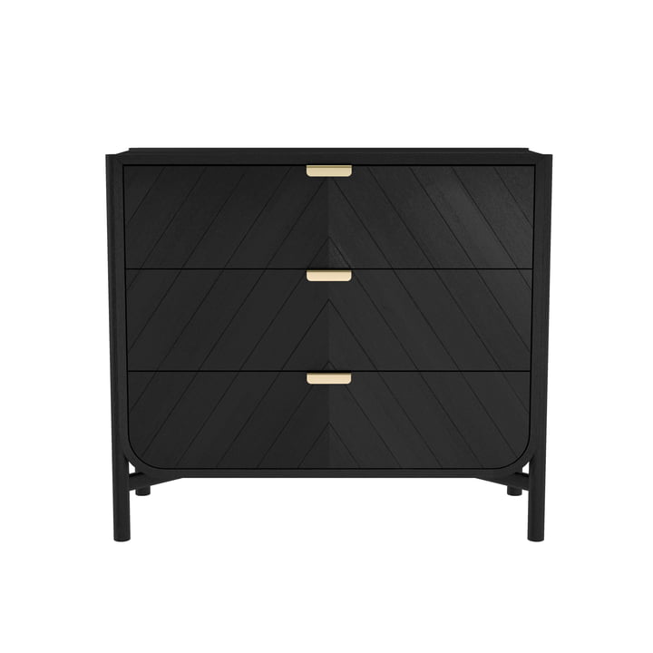 Marius Drawer chest, black lacquered oak from Hartô