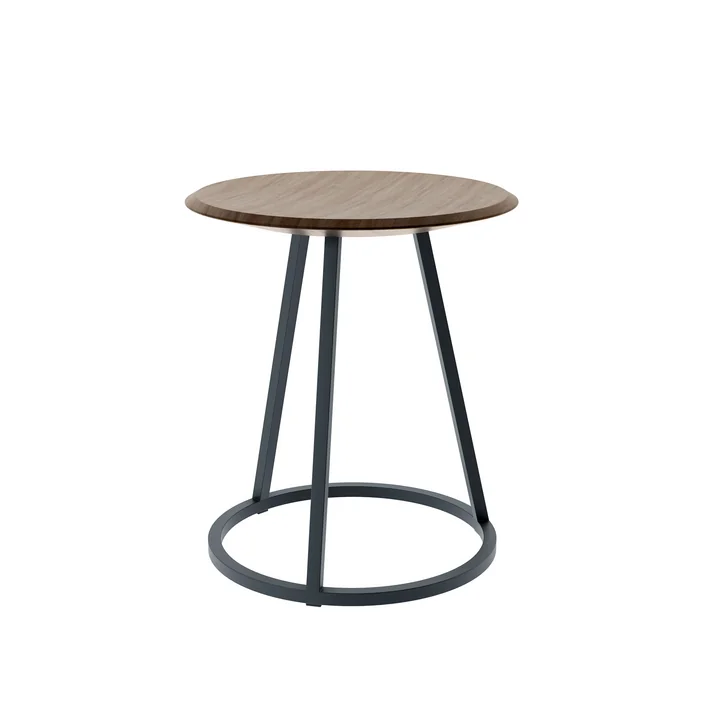 Petit Gustave Stool 45 cm, walnut / slate gray from Hartô