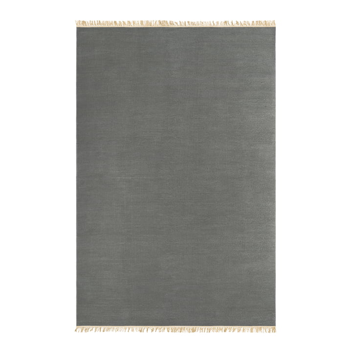 Vintage Naturally Coloured Fringes Carpet from Kvadrat in color dark gray
