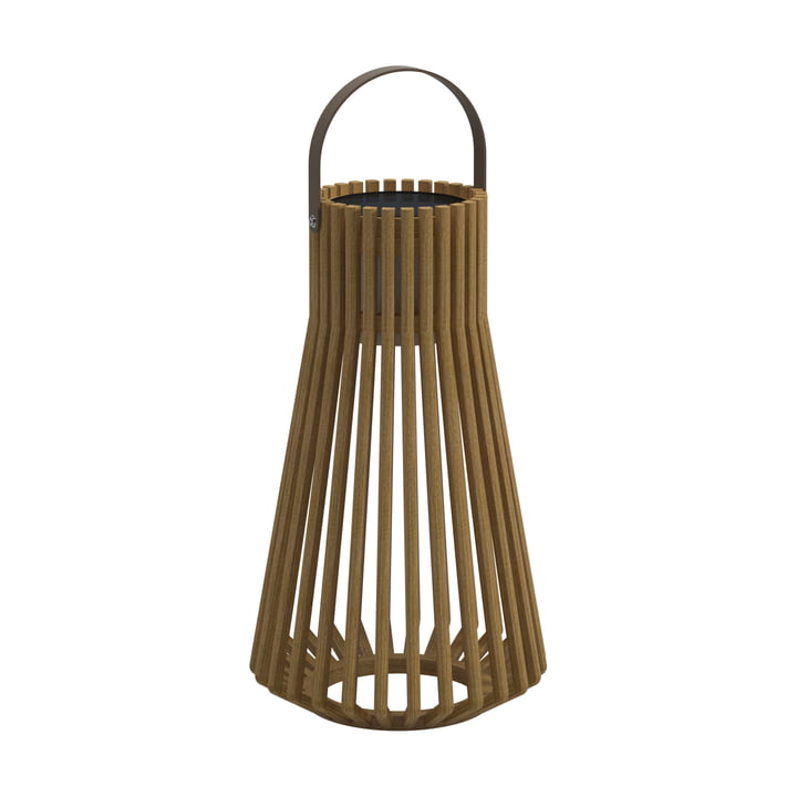 The Ambient Ray battery LED light from Gloster , H 68 cm, teak