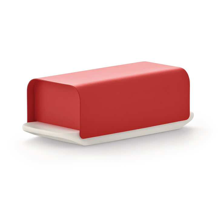 Mattina Butter dish from Alessi in color red