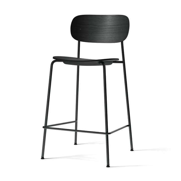 Co Counter Chair from Audo in black oak finish with black steel frame