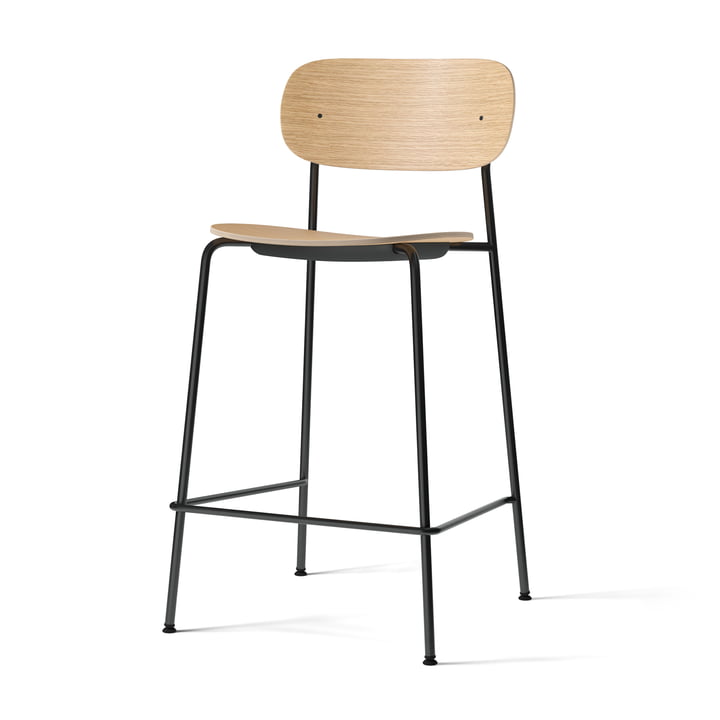 Co Counter Chair from Menu in natural oak finish with black steel frame