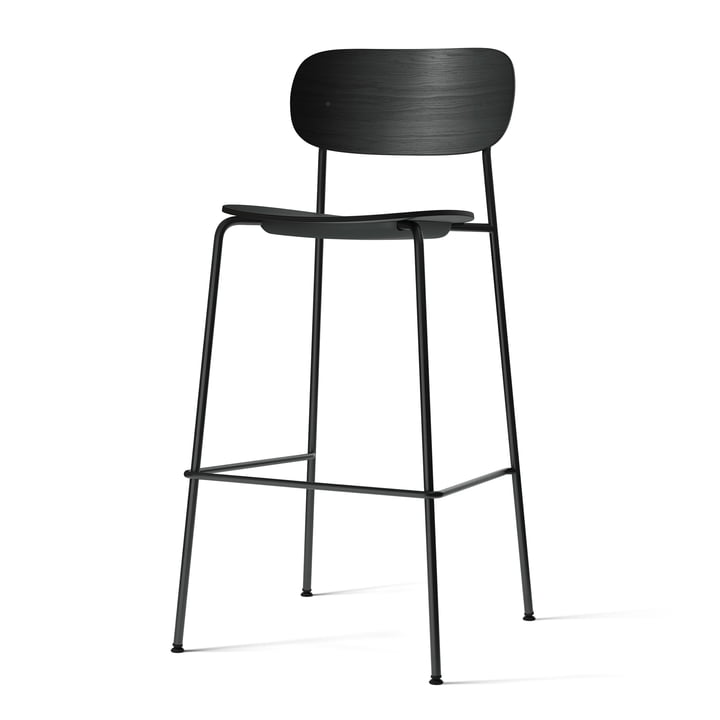 Co Bar Chair from Menu in black oak finish with black steel frame