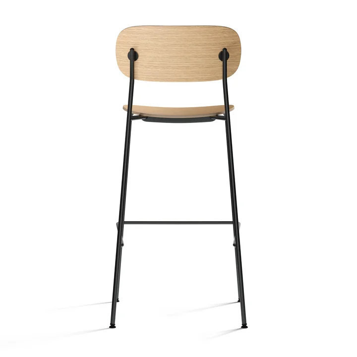 Co Bar Chair from Audo in natural oak finish with black steel frame