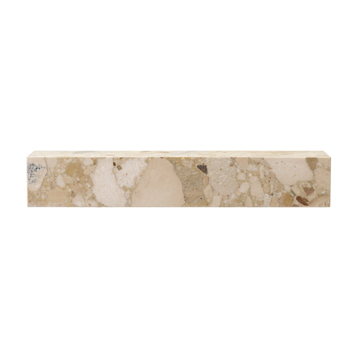 Plinth Wall shelf from Audo in the color sand (Kunis Breccia)