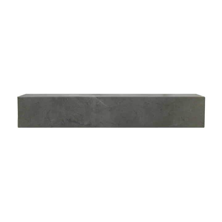 Menu - Plinth Wall shelf, L 60 cm, Kendzo marble brown / gray